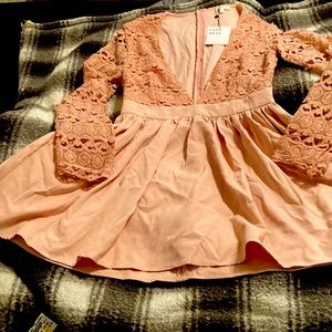 Luxe Wave blush Embroidered Dress
New with tags